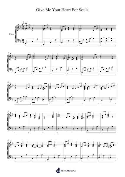Give Me Your Heart For Souls Sheet Music by Niki Lott-Arr.Popbraith Cookryl