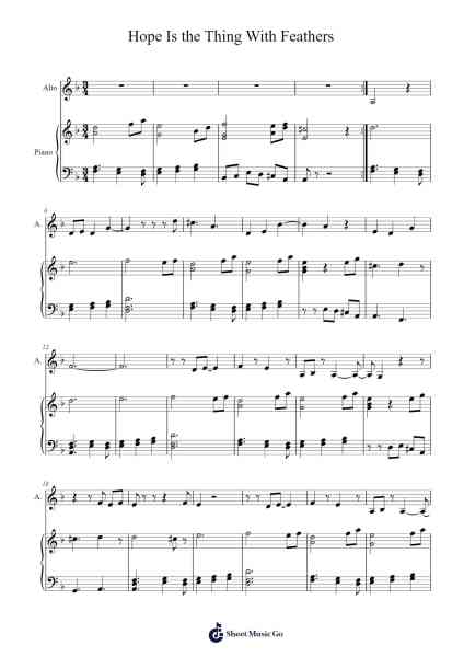 Hope is the thing with Feathers Sheet Music by Mucrofts Quilger-Arr.Bonyork