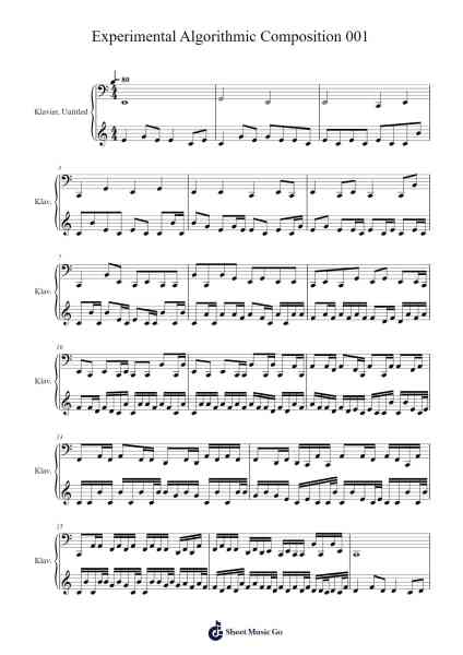 Experimental Algorithmic Composition 001 Sheet Music by musescore1983-Arr.Roykiel
