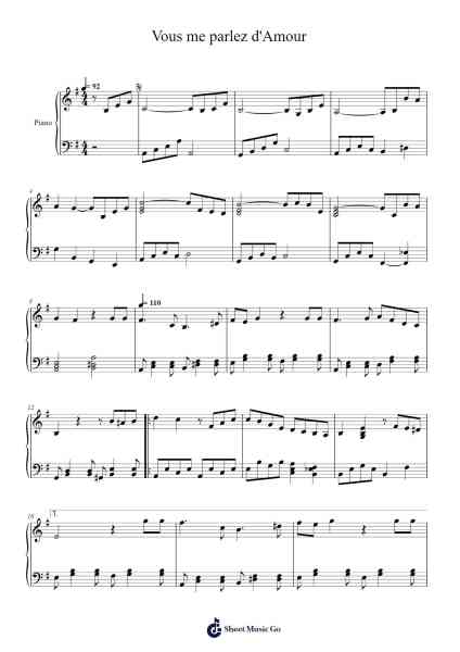 Vous me parlez d'Amour Sheet Music by Eduard Kolmanovsky-Arr.Irbald Jouvier