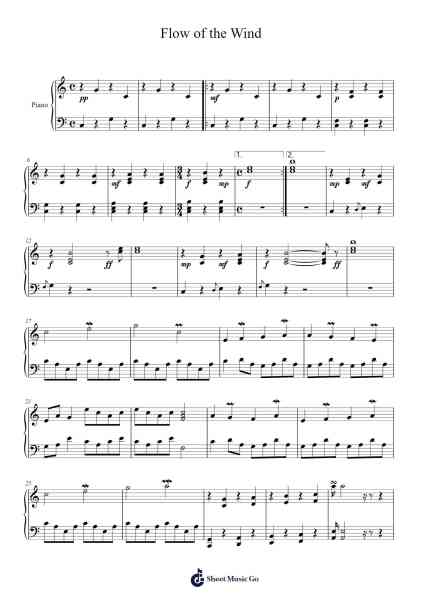 Flow of the Wind Sheet Music by Thacker-Arr.Ianlay Hullee