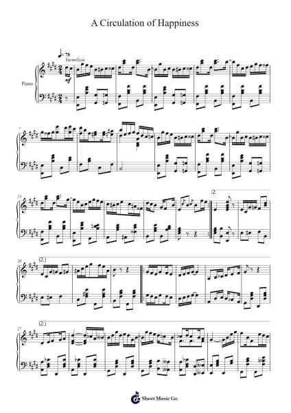 A Circulation of Happiness Sheet Music by Toursbur-Arr.Ruthfitch Housed