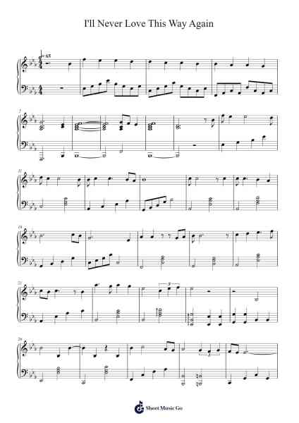 I'll Never Love This Way Again Sheet Music by Dionne Warwick-Arr.Nery