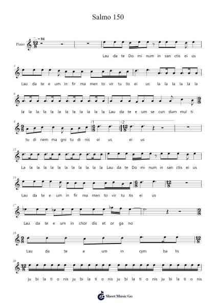 Salmo 150 Sheet Music by Ernani Aguiar-Arr.Phisan Lionelphy