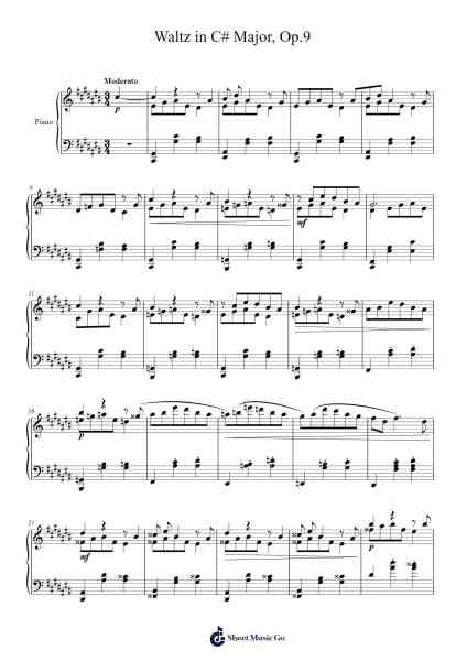 Waltz in C-sharp Minor, Op. 64, No. 2 Sheet Music by A.Nacci-Arr.Kitthur