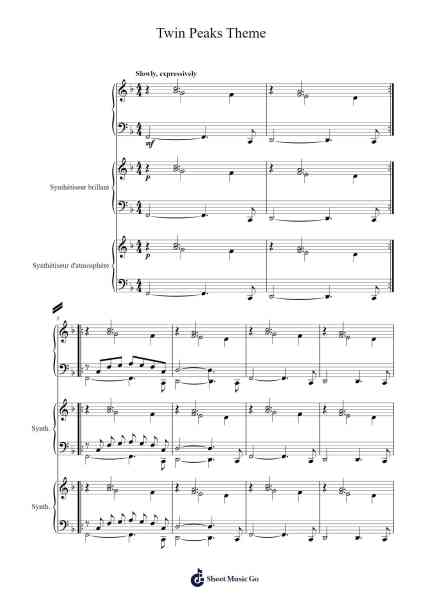Twin Peaks Theme Sheet Music by Angelo Badalamenti/David Lynch-Arr.Bercob