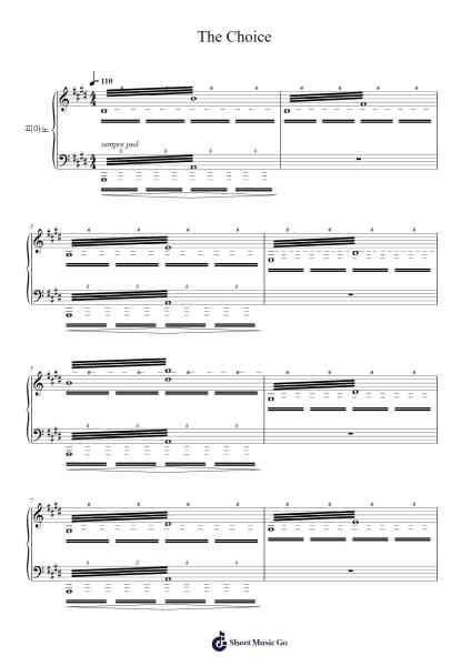 The Choice Sheet Music by Toby Fox-Arr.Mickkay
