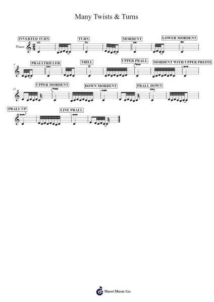Many Twists & Turns Sheet Music by Babaoo-Arr.Chrisboyd Crosean