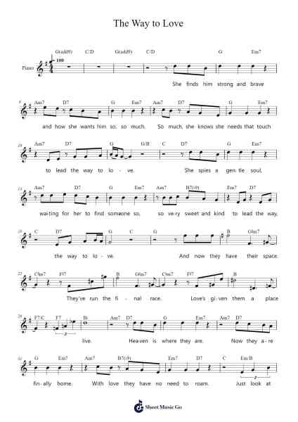 The Way to Love Sheet Music by Michael Bradley-Arr.Wrightthodore Wolfgai
