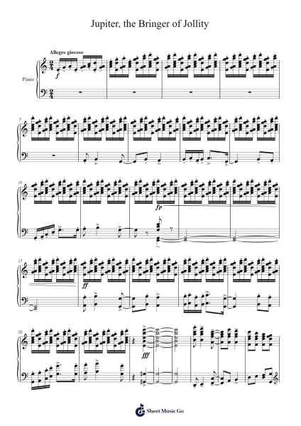 The Planets, Op. 32: IV. Jupiter, the Bringer of Jollity Sheet Music by Gustav Holst-Arr.Yorkkim