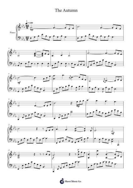 The Autumn Sheet Music by CheetahMobile-Arr.Blyxine Cojane