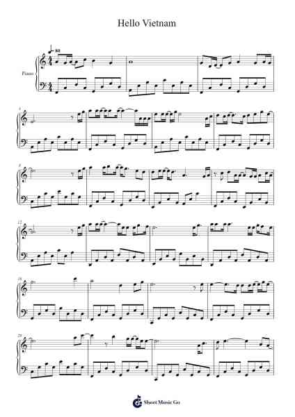 Hello Vietnam Sheet Music by Pham Quynh Anh-Arr.Leethey Yvetteroll