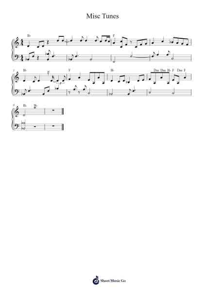 Misc Tunes Sheet Music by Misc tunes-Arr.Egger Daveky