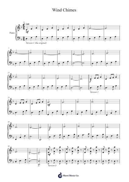 Wind Chimes Sheet Music by Rimond-Arr.Chandys Jehan