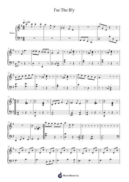 I'se The B'y Sheet Music by hcpt28x8bm-Arr.Beerthune