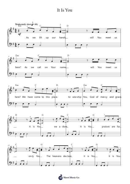 It Is You Sheet Music by Newsboys-Arr.Benga