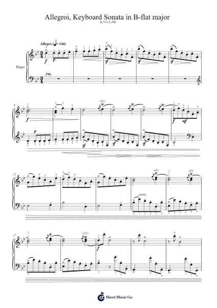 Keyboard Sonata in B-flat Major, K.551, L.396 Sheet Music by Domenico Scarlatti-Arr.Debleign Jeston