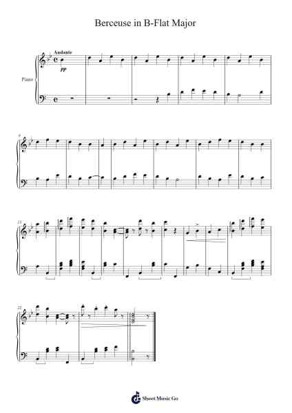 Berceuse in B-Flat Major Sheet Music by Frédéric Chopin-Arr.Beauze