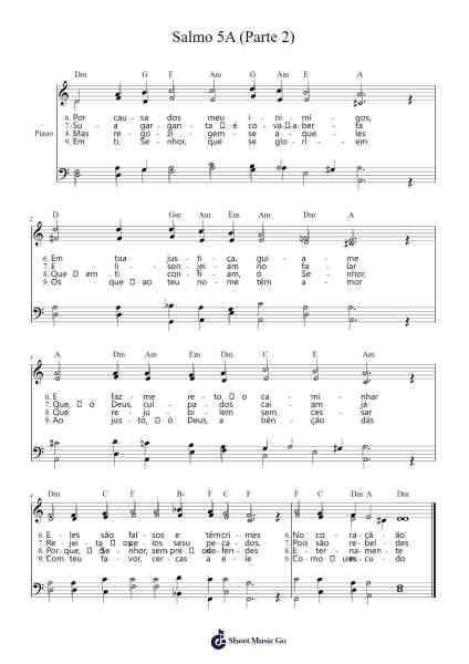 Salmo 5A (Parte 2) Sheet Music by Bergdrew Browningthur-Arr.Cranewright Troycrofts