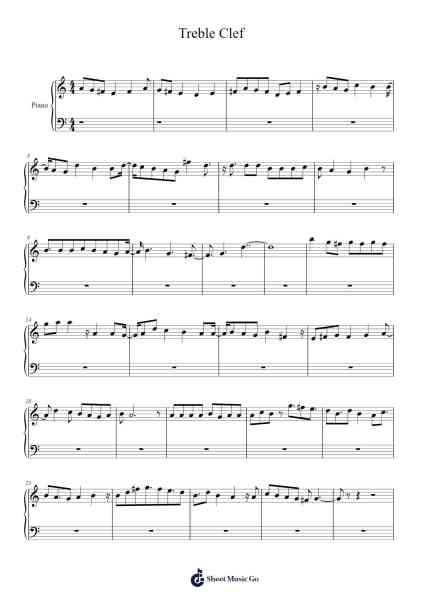Treble Clef Sheet Music by Markbey Legray-Arr.Sibylledk Fowchel