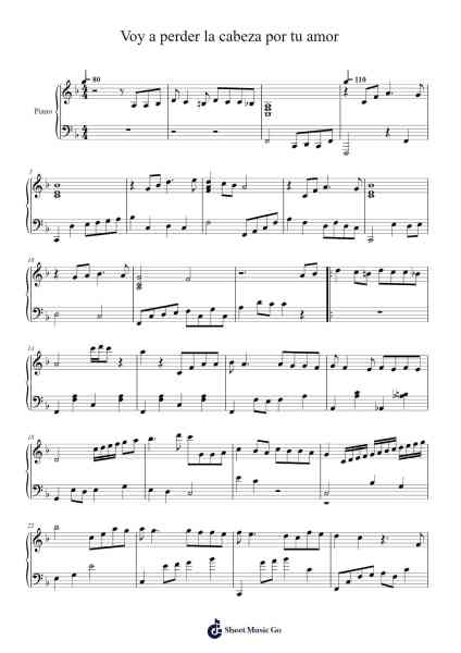 Voy a perder la cabeza por tu amor Sheet Music by Francisco Quesada-Arr.Phylple