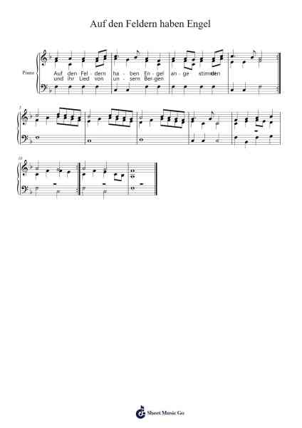 Auf den Feldern haben Engel 樂譜由 undefined - 編曲 Kayien Goldine