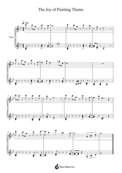 The Joy of Painting Theme Sheet Music by Misc Television-Arr.Lytnoah