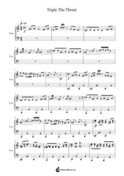 Triple The Threat Sheet Music by Leifbrey-Arr.Sweetxe Goldthune