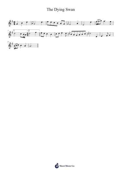 The Dying Swan 乐谱由 Judoraft - 编曲 Clifffitch