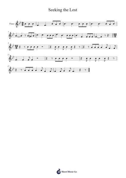 Seeking the Lost Sheet Music by -Arr.Alruth