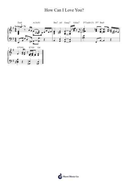 How Can I Love You? Sheet Music by Yellow Days-Arr.Boylerod