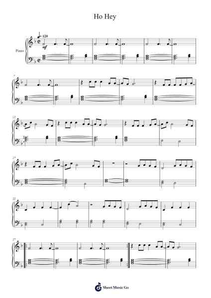 Ho Hey Sheet Music by Несчастный Случай-Arr.Hores