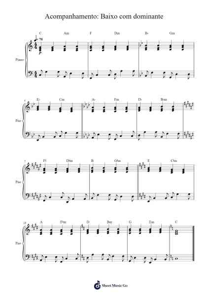 Acompanhamento: Baixo com dominante Sheet Music by Felipe Noronha-Arr.Hedbill