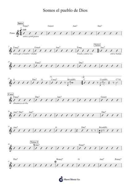 Somos el pueblo de Dios Sheet Music by Marcos Witt-Arr.Kimbach Bloornorth