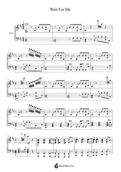 Wait For Me Sheet Music by Glitch Cat-Arr.Steinter Rooridge