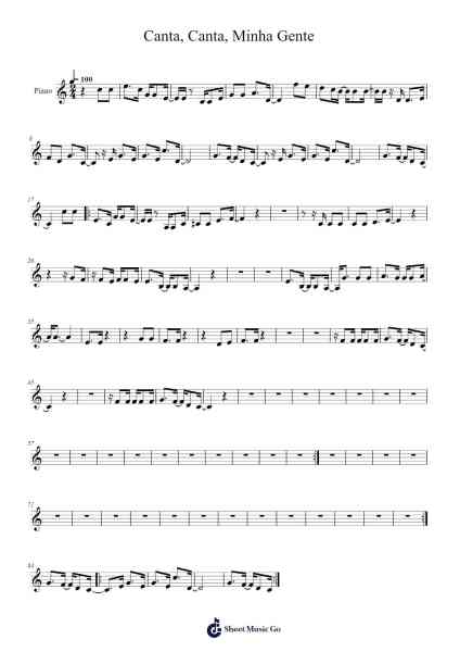 Canta, Canta, Minha Gente Sheet Music by -Arr.Gregson Lawvic