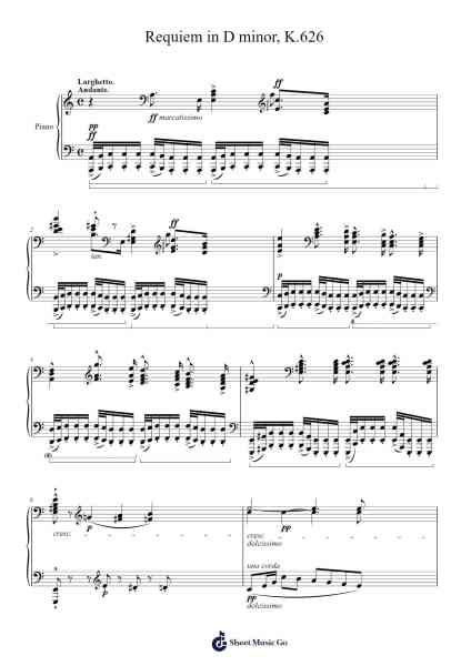 Requiem in D minor, K. 626: Confutatis et Lacrimosa, S. 550 Sheet Music by Wolfgang Amadeus Mozart-Arr.Kylejy Burrene