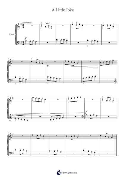 24 Pieces for Children, Op. 39: No. 9 - A Little Joke Sheet Music by Dmitry Kabalevsky-Arr.Betle