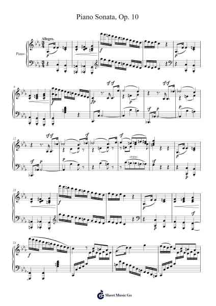 Piano Sonata, Op. 10 Sheet Music by Jobstowe-Arr.Sumia