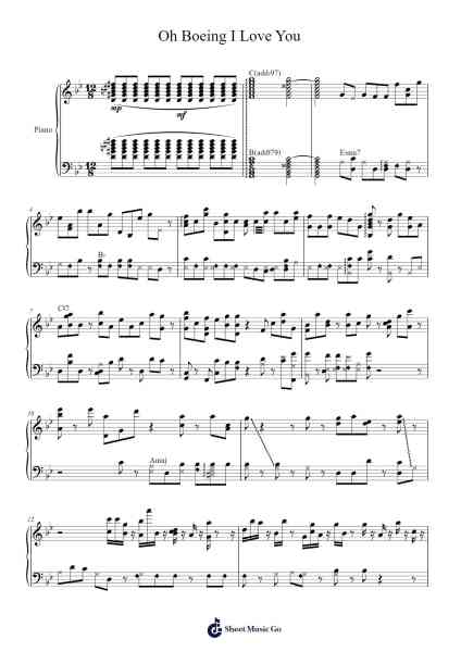 Oh Boeing I Love You Sheet Music by cvpetter-Arr.Hosy