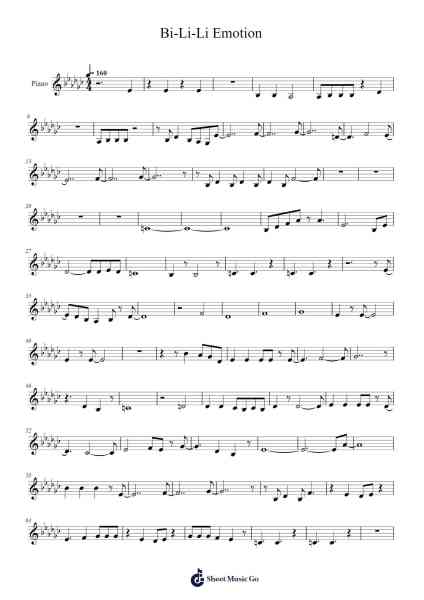Bi-Li-Li Emotion Sheet Music by -Arr.Leamorse Tayh