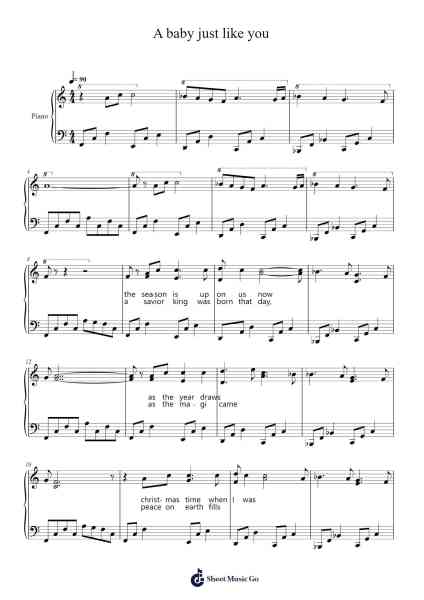 A baby just like you Sheet Music by John Denver-Arr.Prihue Roslan