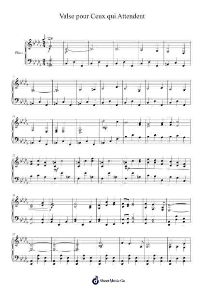Valse pour Ceux qui Attendent Sheet Music by Xeholt-Arr.Beerberg