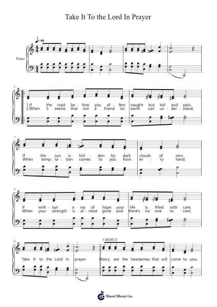 Take It To the Lord In Prayer Sheet Music by V B "Vep" Ellis-Arr.Paggo Bruhale