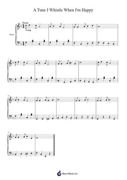 A Tune I Whistle When I'm Happy Sheet Music by Dylan Lee-Arr.Triswolf Roochel
