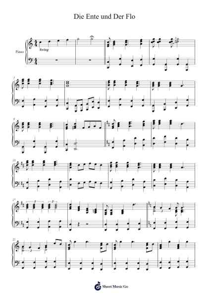 Die Ente und Der Flo Sheet Music by Leona Paulat-Arr.Feleste Johnren