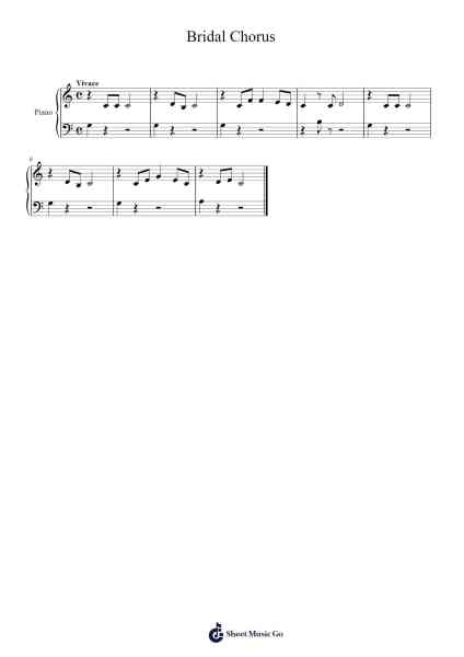 Bridal Chorus Sheet Music by Richard Wagner-Arr.Carlphrey