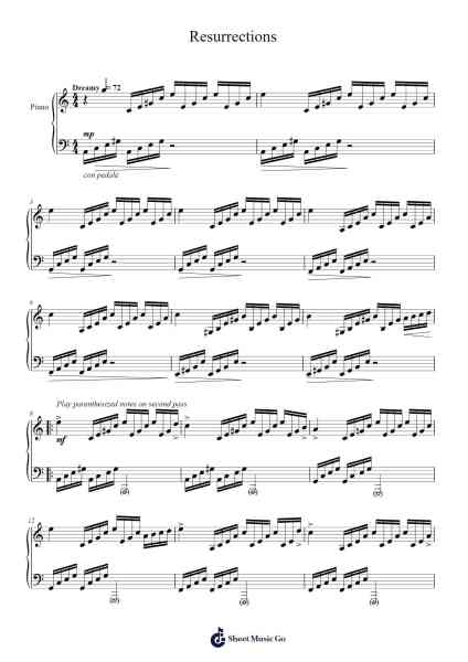 Resurrections Sheet Music by Lena Raine-Arr.Haleyonng Osthey