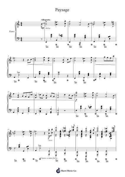 Étude Op. 20 No. 1 "Paysage" Sheet Music by Davy Marcelino dos Santos-Arr.Mauddam Linddice
