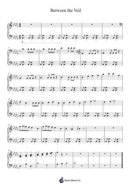 Between the Veil Sheet Music by Unknown author-Arr.Blyret Jimlor